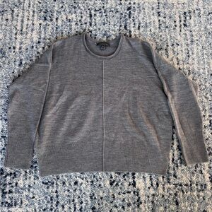 French Connection Heather Gray Crew Neck Sweater